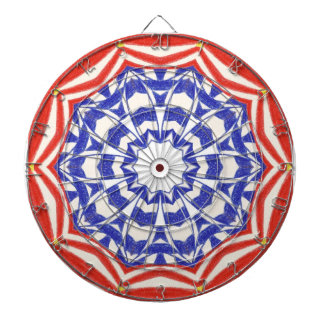 Diana Junta de Dart del Patriótico Kaleidoscope Blanco R