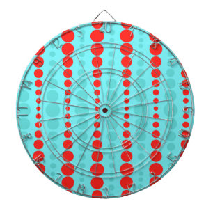 Diana Junta Retro Red and Turquoise Dots Dart