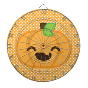 Diana Kawaii Jack O Lantern Pumpkin Dart Board