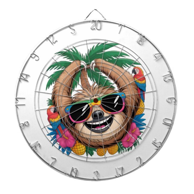 Diana Kawaii Tropical Sloth – Cute Summer Vibes Rainbow  (Frente)