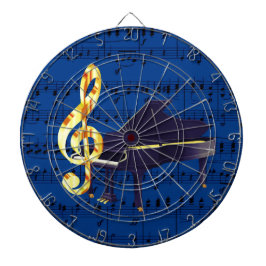 Diana Letrero de canto de oro Clef Royal Blue Sheet Musi