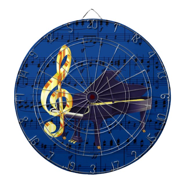Diana Letrero de canto de oro Clef Royal Blue Sheet Musi (Frente)