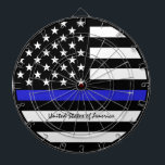 Diana Línea Azul delgada y policía de bandera estadounid<br><div class="desc">Cartel: Línea Azul delgada y bandera estadounidense (EE. UU.) - aplicación de la ley / temática policial - amar a mi país,  patriotas / hinchas deportivos</div>
