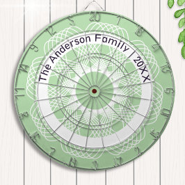 Diana Línea geométrica elegante Art Green White Custom N