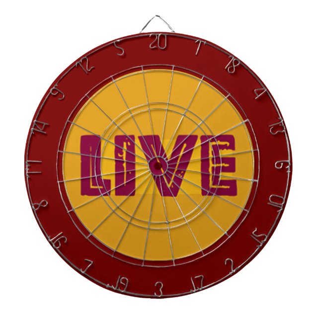 Diana Live & Let Live In Orbit Dart Board (Frente)