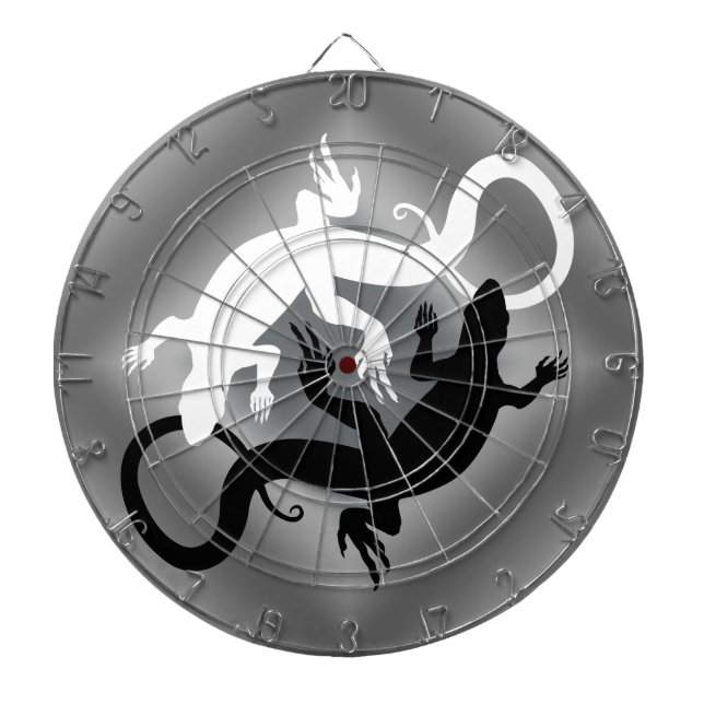 Diana Lizard Dartboard Guay Tribal Raven Art (Frente)