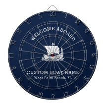 Logotipo de barco náutico de capitán personalizado
