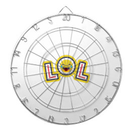 Diana LOL Emoji Custom Dartboard - Fun Laugh Out Loud