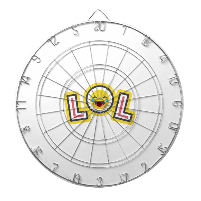 Diana LOL Emoji Custom Dartboard - Fun Laugh Out Loud  (Frente)