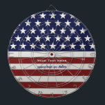 Diana Los E.E.U.U. bandera americana personalizado<br><div class="desc">La bandera americana inspiró - el dartboard rojo,  blanco y azul patriótico personalizado con su nombre,  texto,  refrán patriótico o apenas suprime el texto.  Muestre su orgullo de los E.E.U.U. diario,  del 4 día de julio,  del Memorial Day o de veterano con este diseño patriótico impresionante.</div>