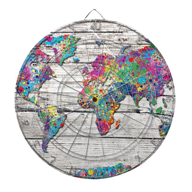 Diana madera del mapa del mundo (Frente)