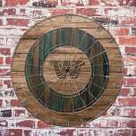 Diana Madera Retro Rustica Monogramada<br><div class="desc">Transforme su sala de juegos en un refugio nostálgico con el tablero de madera retro rústica de Wizzland. Cada pieza combina una estética de madera vintage con elementos de diseño modernos, permitiéndole personalizarla con su monograma único. Este tablero no es sólo un juego; es una pieza central que hace eco...</div>