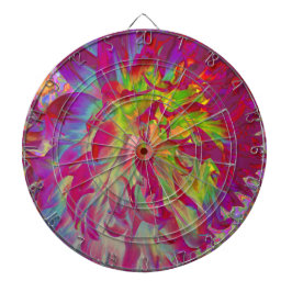 Diana Magenta psicodélica y flor de dalia amarilla