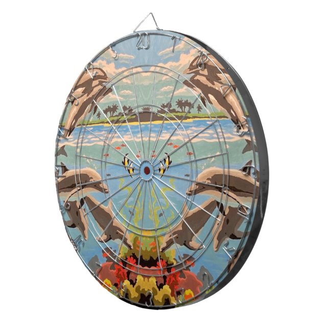 Diana Mano Pintada Por Número | Delfines lúdicos | (Frente Derecha)