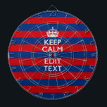 Diana MANTENER CALMA Y su texto en franjas azules<br><div class="desc">Haz que tu persona se mantenga tranquila y personalizada diciendo sobre este buen regalo de personalizado para ti o para alguien especial en tu lista. La decoración de las rayas rojas y azules es muy alegre. Prueba humorística o caprichosa en tus palabras creativas en los dos campos de texto editables...</div>