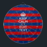 Diana MANTENER CALMA Y su texto en franjas azules<br><div class="desc">Haz que tu persona se mantenga tranquila y personalizada diciendo sobre este buen regalo de personalizado para ti o para alguien especial en tu lista. La decoración de las rayas rojas y azules es muy alegre. Prueba humorística o caprichosa en tus palabras creativas en los dos campos de texto editables...</div>