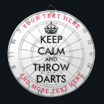 Diana Mantengan la calma y arrojan dardos graciosos tabl<br><div class="desc">Mantente tranquilo y arroja dardos graciosos personalizados dart board. Juego de tablero personalizado con tu divertido texto. Idea de regalo de cumpleaños divertida para niños y adultos. Decoración de moda en la pared ideas para el hogar, pub, auto, cafetería, restaurante, cueva masculina, oficina y otros lugares para relajarse. Plantilla moderna...</div>