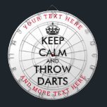 Diana Mantengan la calma y arrojan dardos graciosos tabl<br><div class="desc">Mantente tranquilo y arroja dardos graciosos personalizados dart board. Juego de tablero personalizado con tu divertido texto. Idea de regalo de cumpleaños divertida para niños y adultos. Decoración de moda en la pared ideas para el hogar, pub, auto, cafetería, restaurante, cueva masculina, oficina y otros lugares para relajarse. Plantilla moderna...</div>