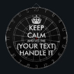 Diana Mantengan la calma y dejen que (texto personalizad<br><div class="desc">Mantente tranquilo y deja que (texto personalizado) se ocupe de la graciosa Junta Dart. Personalizado, mantenga la calma y siga en el tablero. Personaliza con tu propia parodia graciosa. Idea de regalo de cumpleaños divertida para niños y adultos. Decoración de moda en la pared ideas para el hogar, pub, auto,...</div>