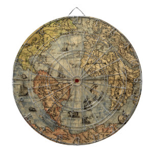 Diana Mapa Antiguo del Mundo de Forlani de 1565 Cartogra