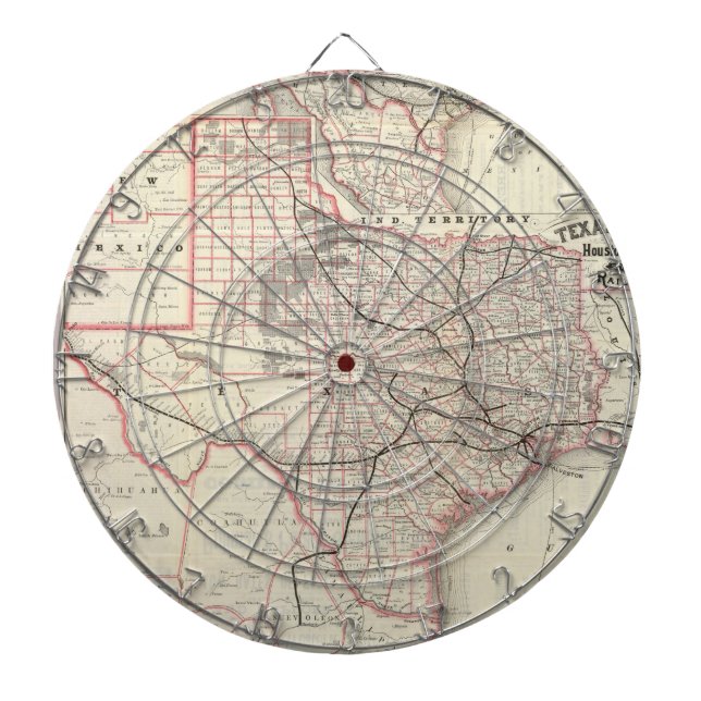 Diana Mapa de época del Sistema Ferroviario de Texas (18 (Frente)