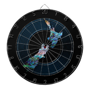 DIANA MAPA DE NUEVA ZELANDA DARTBOARD DE PAUA