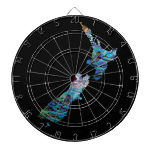 DIANA MAPA DE NUEVA ZELANDA DARTBOARD DE PAUA