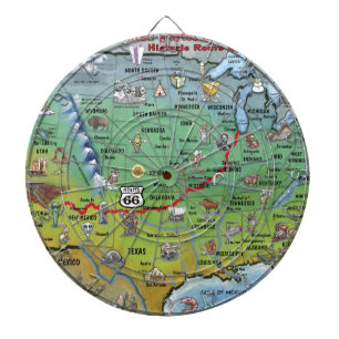 Diana Mapa de Personalizados de la Ruta 66 histórica