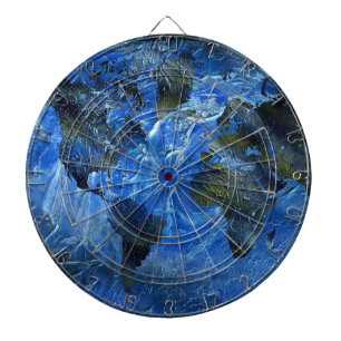 Diana Mapa del mundo azul de Swirly Arylic