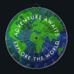 Diana Mapa del mundo de vintage planeta Tierra personali<br><div class="desc">Vintage world map planet earth world personalizado dartboard game. Decoración en la pared de Guay para mancavernas, dormitorio, dormitorio, dormitorio, bar, pub, club, etc. Añade tu propio nombre o cita inspiradora como; Adventure Awaits y Explore the world. Ideas de regalo divertido para cumpleaños o Navidades. Crear dardos para aficionados a...</div>