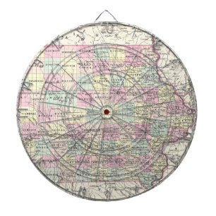 Diana Mapa del vintage de Iowa (1855)