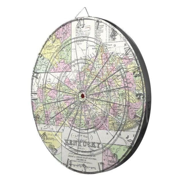 Diana Mapa del vintage de Kentucky (1850) (Frente Derecha)