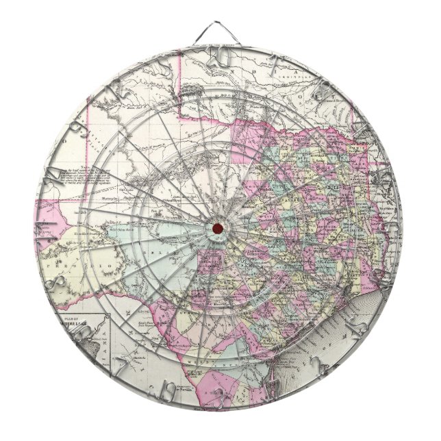 Diana Mapa del vintage de Tejas (1855) (Frente)