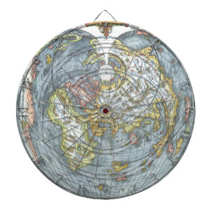 Diana Mapa Mundial Antiguo en Forma de Corazón Vintage P
