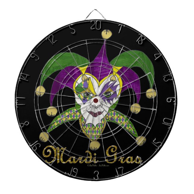 Diana Máscara colorida del Mardi Gras Jesters (Frente)