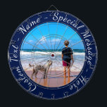 Diana Mascota Photo Dart Board con texto Personalizado<br><div class="desc">Placa de dibujo de personalizado y texto - Su propio diseño con Mascota / perro - Familia personalizada / Amigos o Dartboards personales Regalo - Añadir su foto y texto - Redimensionar y mover o eliminar y agregar elementos / texto con la herramienta Personalización ! Elige / agrega tu fuente...</div>