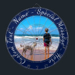 Diana Mascota Photo Dart Board con texto Personalizado<br><div class="desc">Placa de dibujo de personalizado y texto - Su propio diseño con Mascota / perro - Familia personalizada / Amigos o Dartboards personales Regalo - Añadir su foto y texto - Redimensionar y mover o eliminar y agregar elementos / texto con la herramienta Personalización ! Elige / agrega tu fuente...</div>