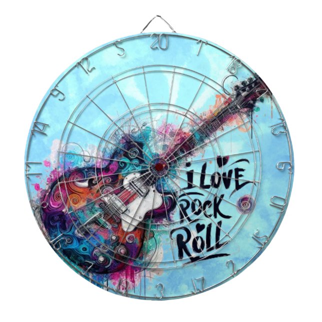 Diana Me encanta la pintura de guitarra eléctrica Rock N (Frente)