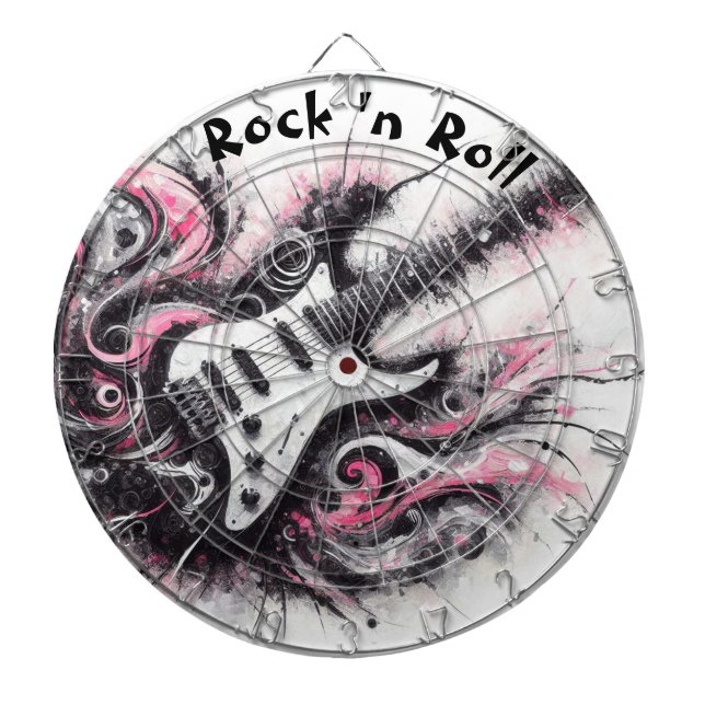 Diana Me encanta la pintura de guitarra eléctrica Rock N (Frente)