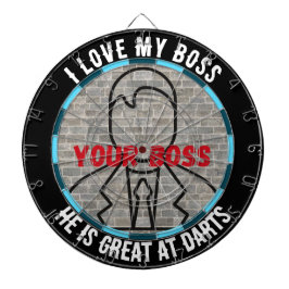 Diana Me encanta mi jefe dartboard diversión juego alivi