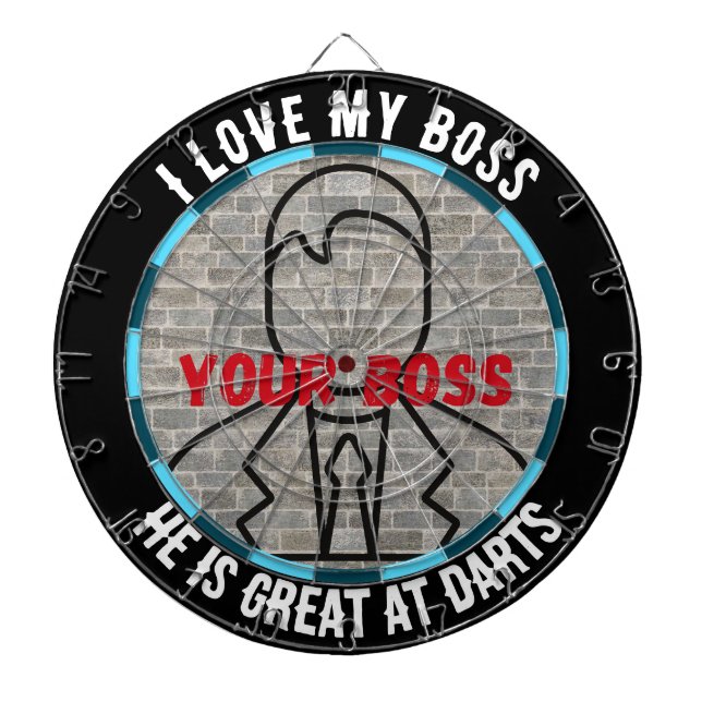 Diana Me encanta mi jefe dartboard diversión juego alivi (Frente)