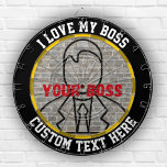 Diana Me encanta mi jefe dartboard diversión juego alivi<br><div class="desc">El juego de diversión "I Love My Boss" (Yo amo a mi jefe) es una forma divertida y entretenida de aliviar el estrés y la tensión en el lugar de trabajo. Este tablero está diseñado para ser una manera humorística y desenfadada de expresar cualquier frustración o desafío que pueda surgir...</div>
