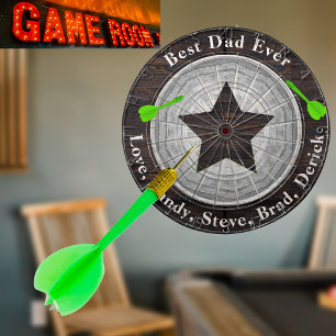 Diana Mejor Papá Nunca Rústico De Madera Tone Monograma