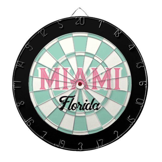 Diana MIAMI Florida Texto Rosa Texto editable Verde clar (Frente)