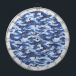Diana Militar Camo Dartboard<br><div class="desc">Este juego de tablero se muestra con una huella de camo militar azul.</div>