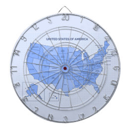 Diana Minimal Blue United States Map Illustration