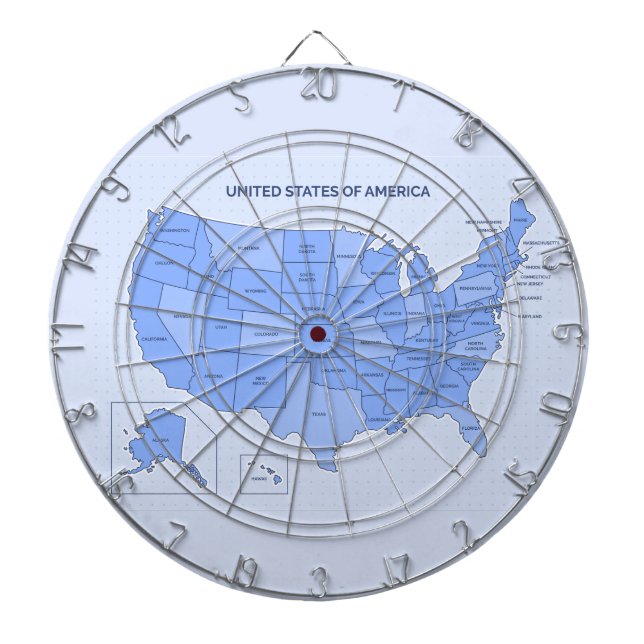 Diana Minimal Blue United States Map Illustration (Frente)