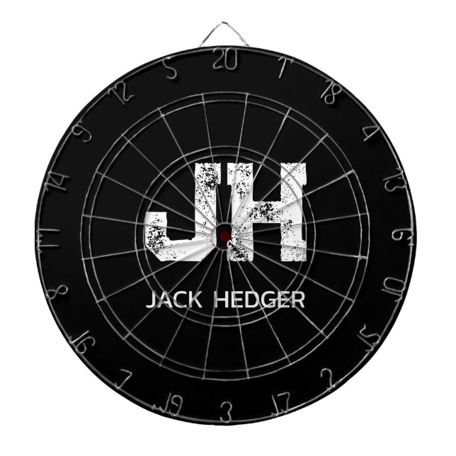 DIANA MINIMALIST WHITE TWO LETTER MONOGRAM NAME BLACK  (Frente)