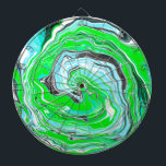 Diana Minty Lime Green y Blue Marble Swirls<br><div class="desc">Patas de remolinos azules,  verdes y blancas con dardos.</div>