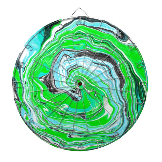 Diana Minty Lime Green y Blue Marble Swirls (Frente)